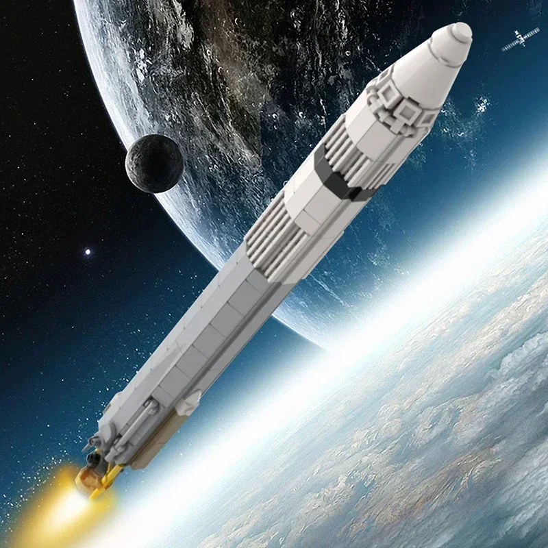 

MOC масштаб 1:110,vair Atlas-Centaur SLV-3D, набор строительных блоков, переноска запуска автомобиля, искусственный вселенный, кирпич, сборка игрушек