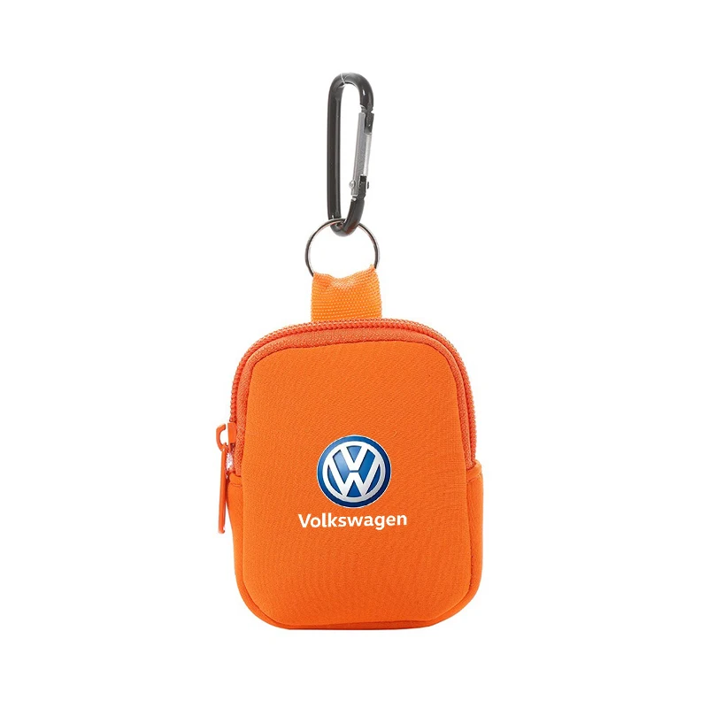 Car Mini Portable Pouch New Waist Bag Keychain Zipper Pocket Storage Organizer For VW Volkswagen Golf Passat Touran Jetta Tiguan view 6