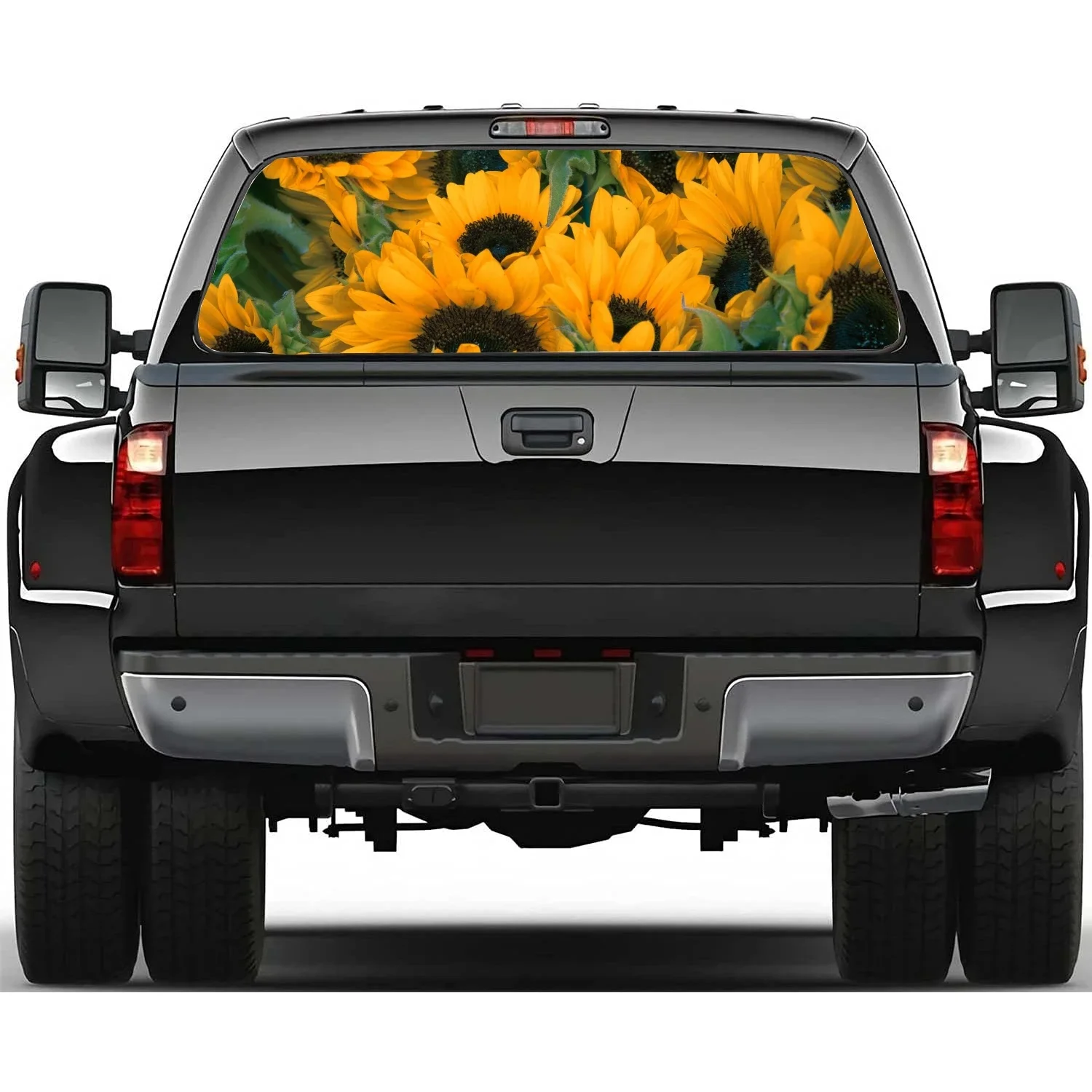 

sunflower Car window decal sticker graphic decoration truck perforated vinyl painting universal wrap decal