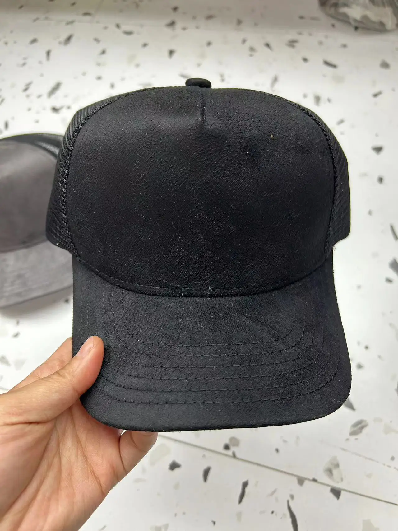 Unisex 5-Panel-Wildleder-Mesh-Baseballkappe für vier Jahreszeiten, für Männer und Frauen, leere Snapback-Kappen, Papa-Hüte, Outdoor-Sport, Sonne, Gorras – Detail 3