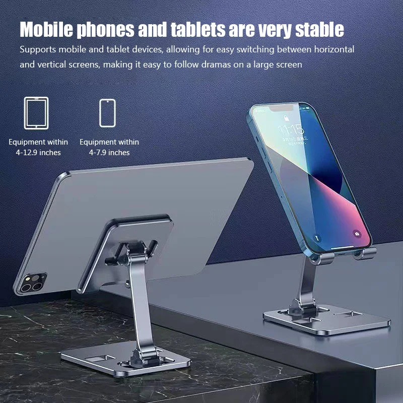حامل لوحي محمول من سبائك الألومنيوم العالمي لجهاز iPad Air Pro Mini Tablet Stand Mount حامل هاتف محمول مرن قابل للتعديل