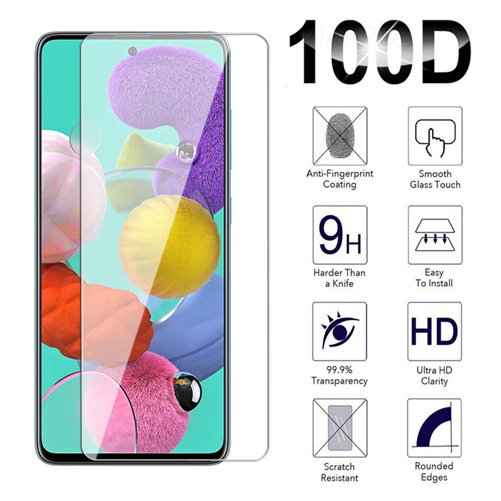 Закаленное стекло для Samsung Galaxy M42 M51 M52 M53 M55 M62 5G A41 A42 A51 A52 A53 A54 A55 A71 A72 A73 Защитная пленка для экрана
