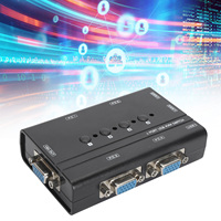 USB VGA KVM  Share 1 Display 3 USB Devices Panel Button Control Small HD VGA KVM Switcher Support DDC for Mouse for