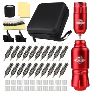 Tattoo Pen Wireless Rotary Kit, komplette Mini -Raketenmaschine, Energienadeln, dauerhaftes Make -up, 20 PCs 6 Hauptverkäufe Permanentmaschine - №1