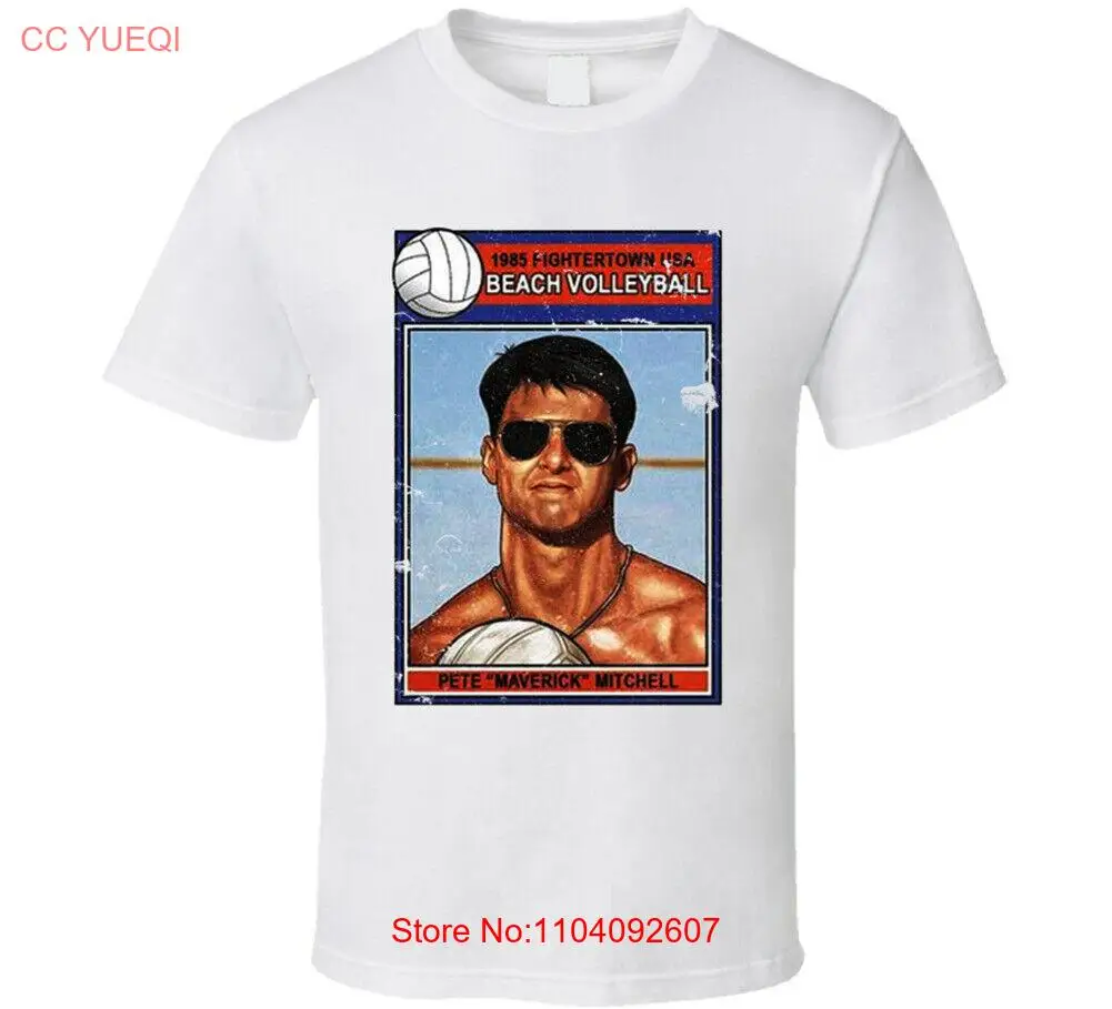 Tom Cruise Pete Maverick Mitchell Volleyball Trading Card T Shirt