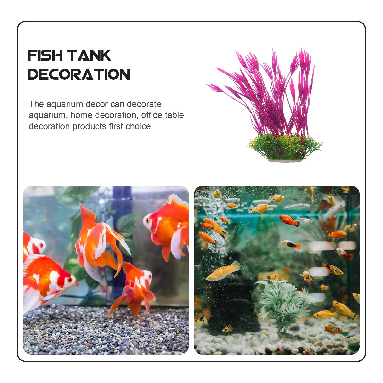 

2Pcs Compact Aquarium Grass Fake Plant for Fish Tank Decor Small Desktop Aquatic Plants Household Office Decoration Delicate