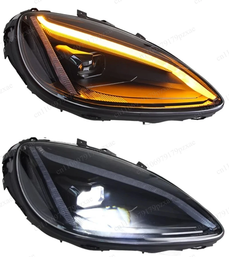Upgrade LED Headlights with Dynamic Daytime Running Lights Fit for 2005-2013 C6 Front Replacement Lamps