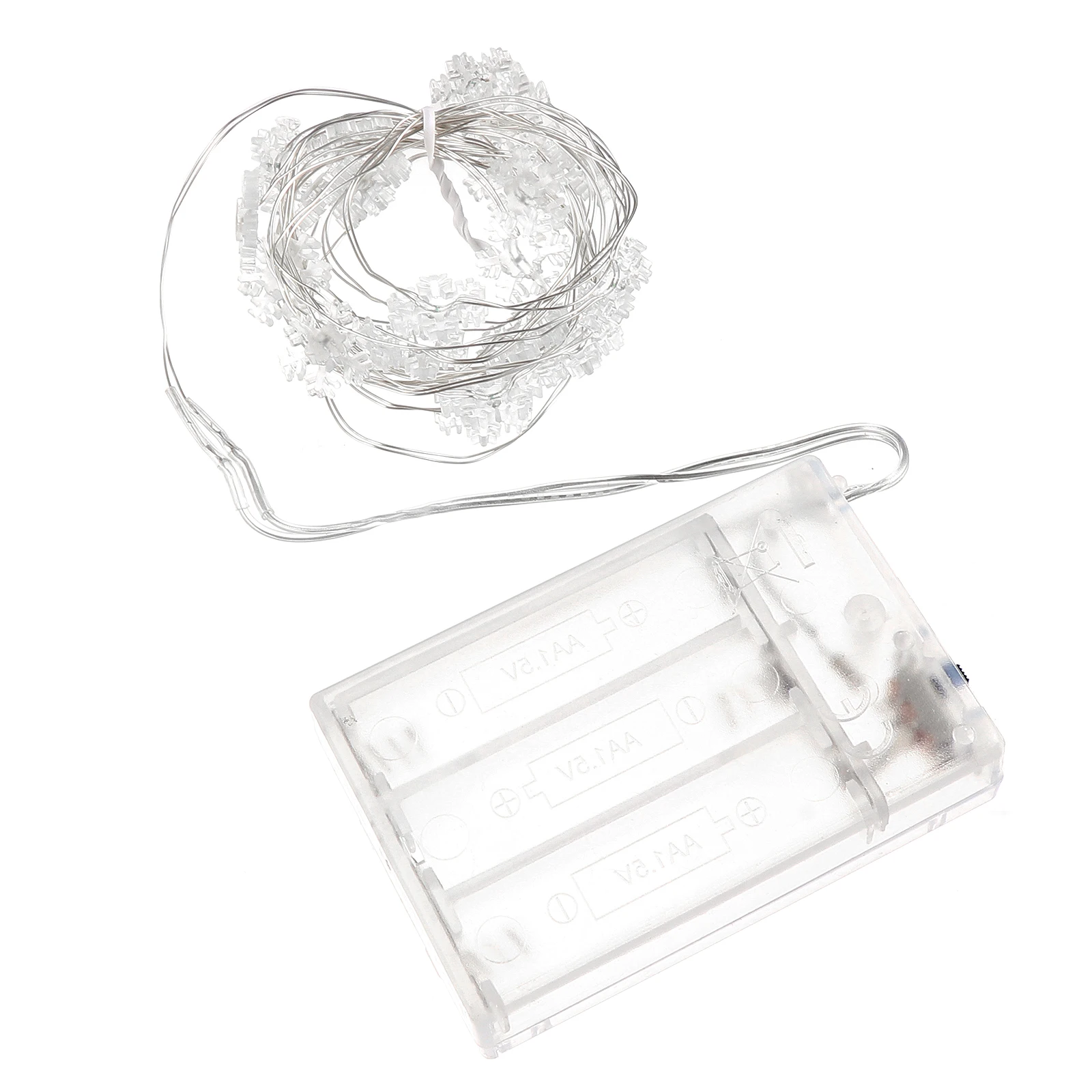 

Snowflake String Lights Decor Copper Wire Christmas Outdoor Decorative Plastic Party LED outside