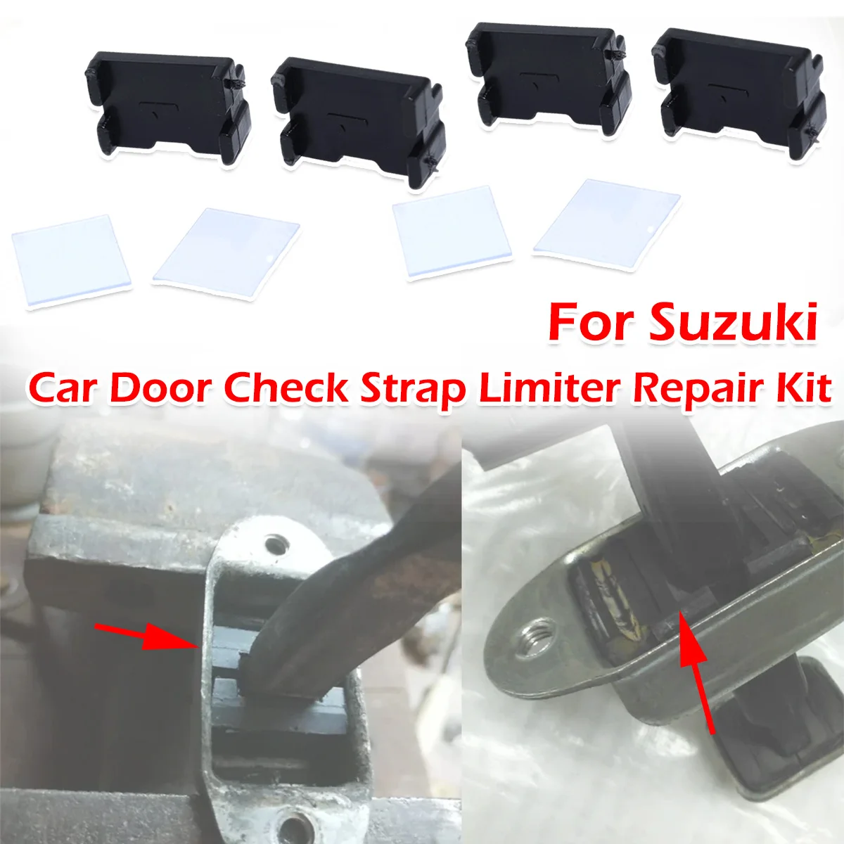 

4/8kit For 2 Door Car Door Check Assy Checker Strap Stopper limiter Repair Replacement Parts For Suzuki BALENO CULTUS ESTEEM