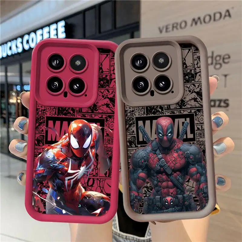 Marvel SpiderMan IronMan Case for Redmi Note 9 11 Pro 12 11 Pro Plus 5G 12S 10 13 Pro 11S 9S 10 Lite 4G 5G Liquid Cover