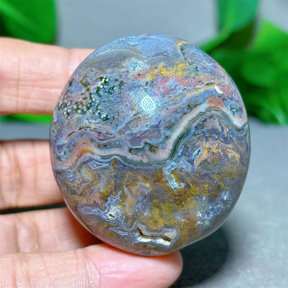 Ocean Jasper Palm Crystal Natural Stone Quartz Stone Minerals Home Decoration Reiki Energy Healing Spiritual Love Gifts Luck