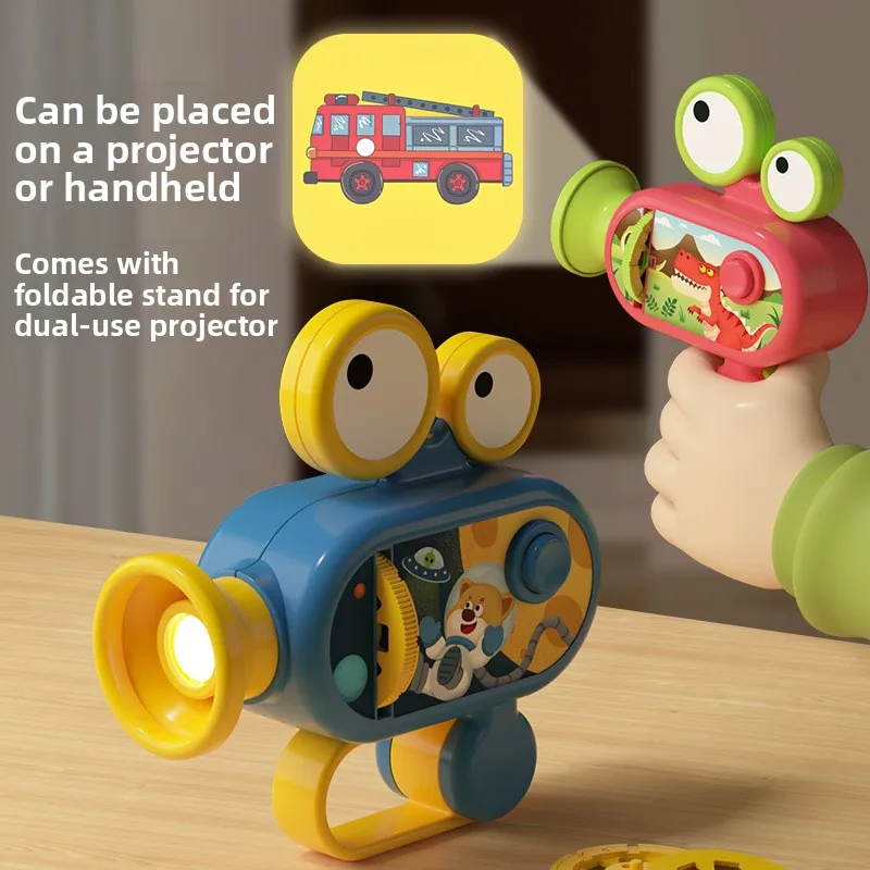 الأطفال الإسقاط مصباح يدوي الطفل جهاز عرض محمول التعرف على الألوان السيناريو ألعاب تعلم المبكر 12 بطاقة مع 96 أنماط