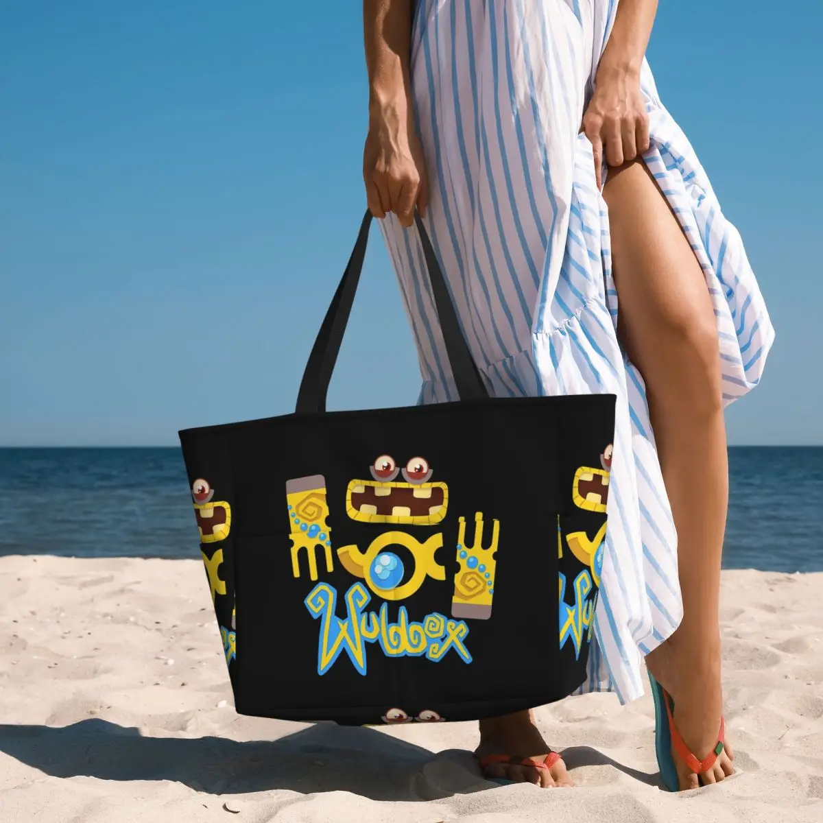 

Wubbox My Singing Monsters Beach Tote Bag Sport Gym Yoga Duffle Large Tote Bag Women Travel Bag Fitness bag