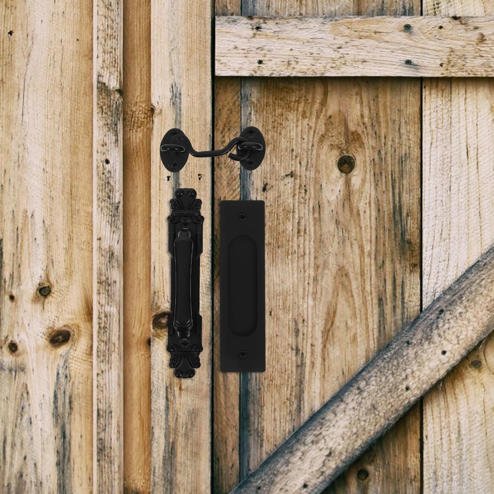 

1 Set Set Sliding Hardware Kit Wide Compatibility Easy Installation Secure Fit Locks Outdoor Fence Hardware Latch Hook Latch