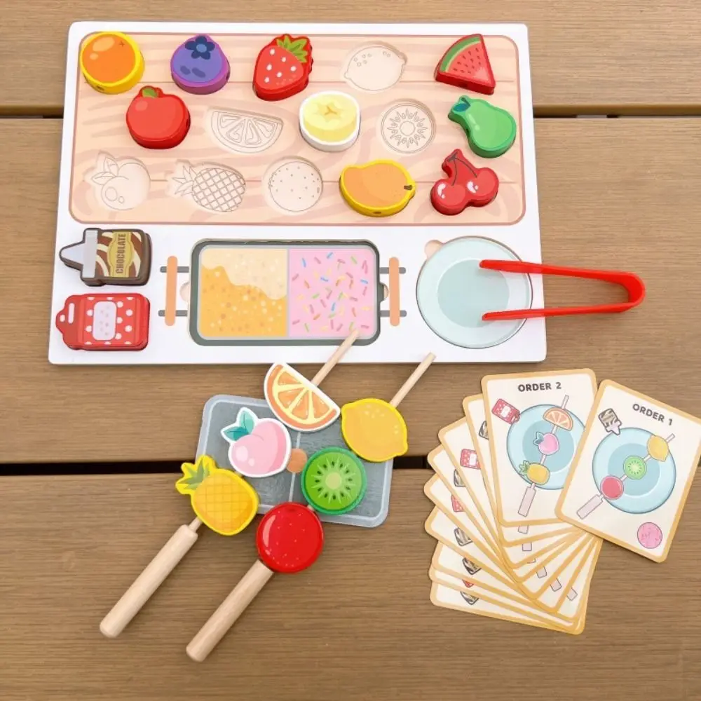 

Interactive Wooden Fruit Toy Simulation Food Pretend Play Toddler Fruit Matching Toy Cognitive Exquisite