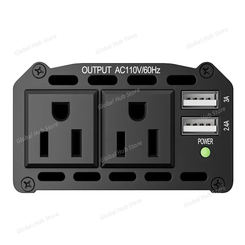 300W Car Inverter, 12v To 110V, 220V Car Power DC To AC Inverter
