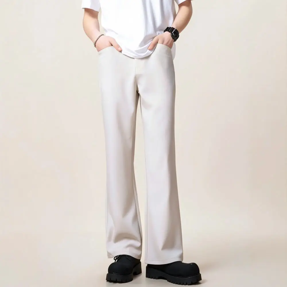 Mens Mens Business Casual Trousers Slim Fit Straight Leg Pants Office Formal Dress Slacks Premium Fabric Soft Comfortable Daily - Aliexpress Deal