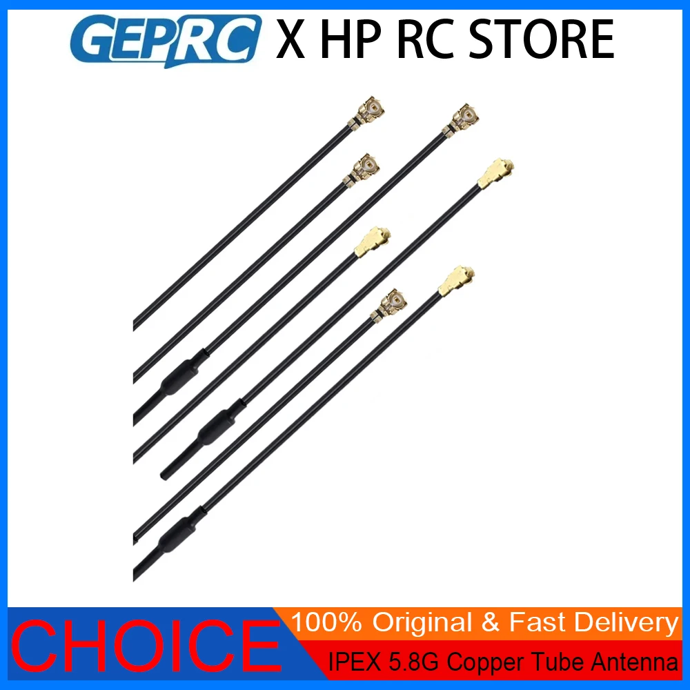 5 uds GEPRC IPEX 5,8G antena de tubo de cobre IPEX 2,4G conector 5,8 GHz DIY RC baja impedancia FPV Quadcopter Drone piezas de estilo libre