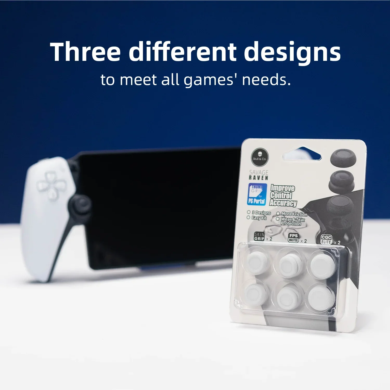 Skull & Co. Zestaw uchwytów na kciuki FPS CQC Nakładka na joystick Pokrowiec na kciuk do PlayStation Portal PS Portal 6 SZTUK/PAKIET — zdjęcie produktu 6