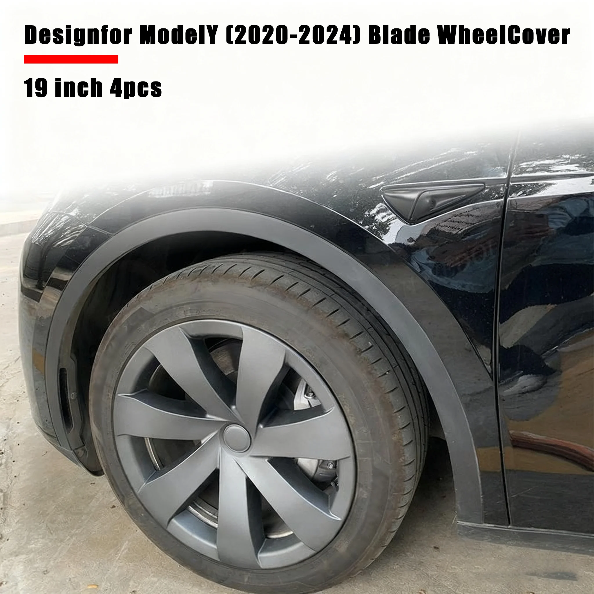 

4 шт. дизайн для TESLA Model Y 2020-2024, автомобильная крышка с полным покрытием, крышка колеса, 19 дюймов, колпаки, автомобильные аксессуары