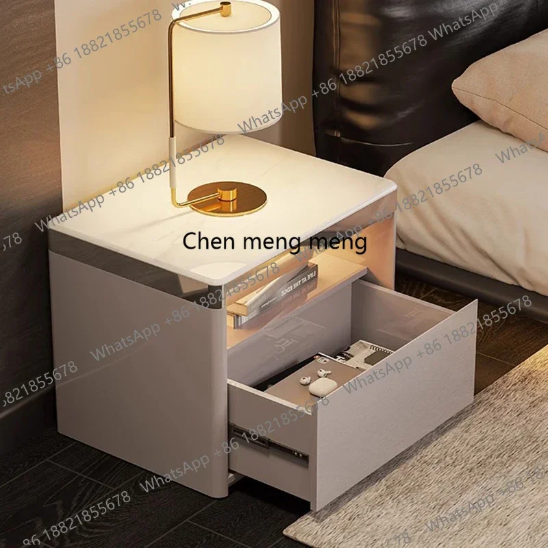 

z0189Korean Bedside Table Bedroom Small Unique Drawers Nightstand Luxury Decor Simple Mini Mesitas De Noche Replica Furniture