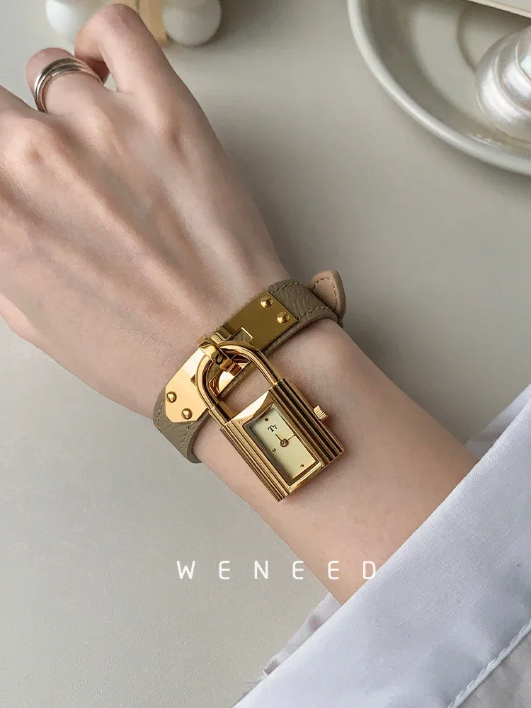 Lock Dial Watch Women's Fashion Personality 2025 New Niche Light Luxury Women's Watch Quartz Watch Relojes Para Mujer