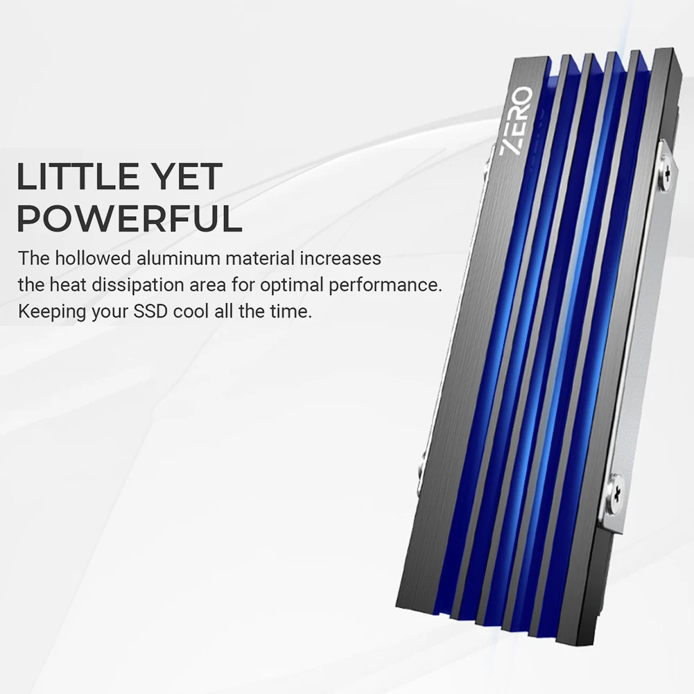 M.2 SSD Cooler Aluminum Alloy Solid State Drive Cooler M.2 SSD Cooling Heat Sink for NVME M.2 2280 SSD