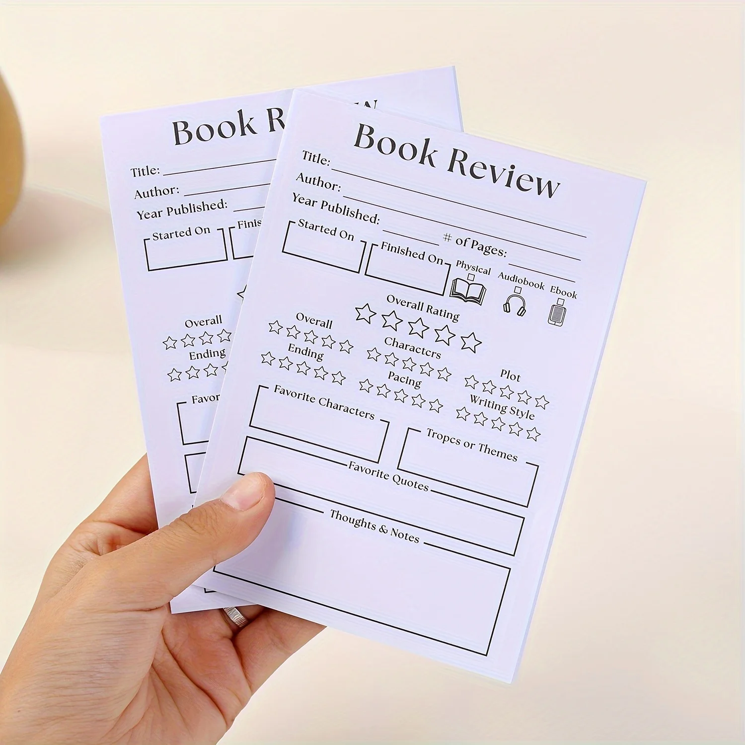 2 Pcs Funny Book Review Notepad ,Perfect Gift for Book Lovers & Daily Office Use,40 Sheets/Pad