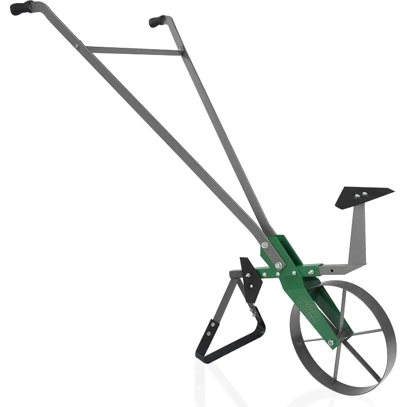 High Wheel Cultivator, Self Cleaning Steel Single Wheel Hoe, Modular Plow Garden Tool for Gardening