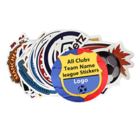 Popular Football Teams Stickers 100 Different Soccer Logo Europe America 5 Major Competitions Cup Helmet Decoration Wall Sticker