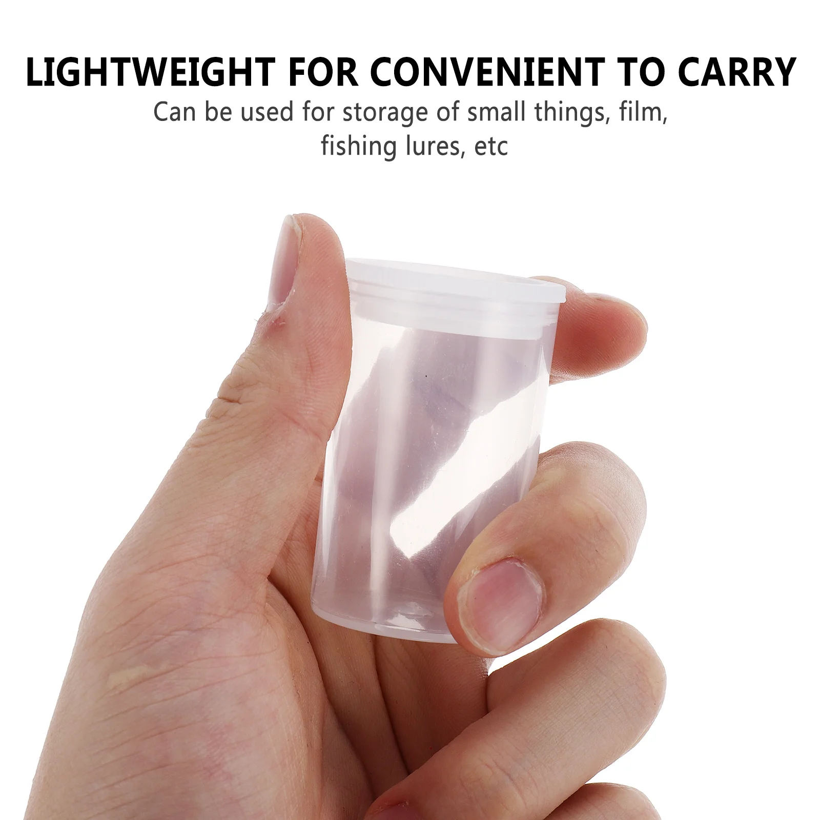 30 stücke Kunststoff Film Lagerung Box Tragbare Angeln Locken Container Für Rolle Film Köder Schmuck Organizer Zylinder Fall