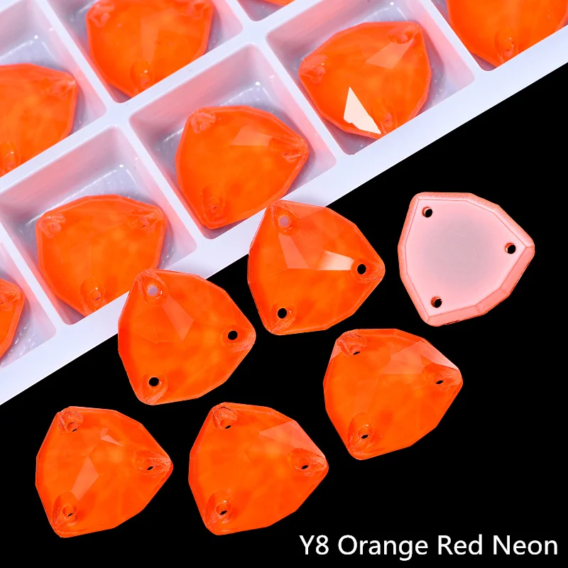 OLeeya K9 Glas Neon Aufnähbare Strass-Steine DIY-Zubehör Fluoreszierende Nähkristalle стразы für Kleidungsdekorationen – Detail 10