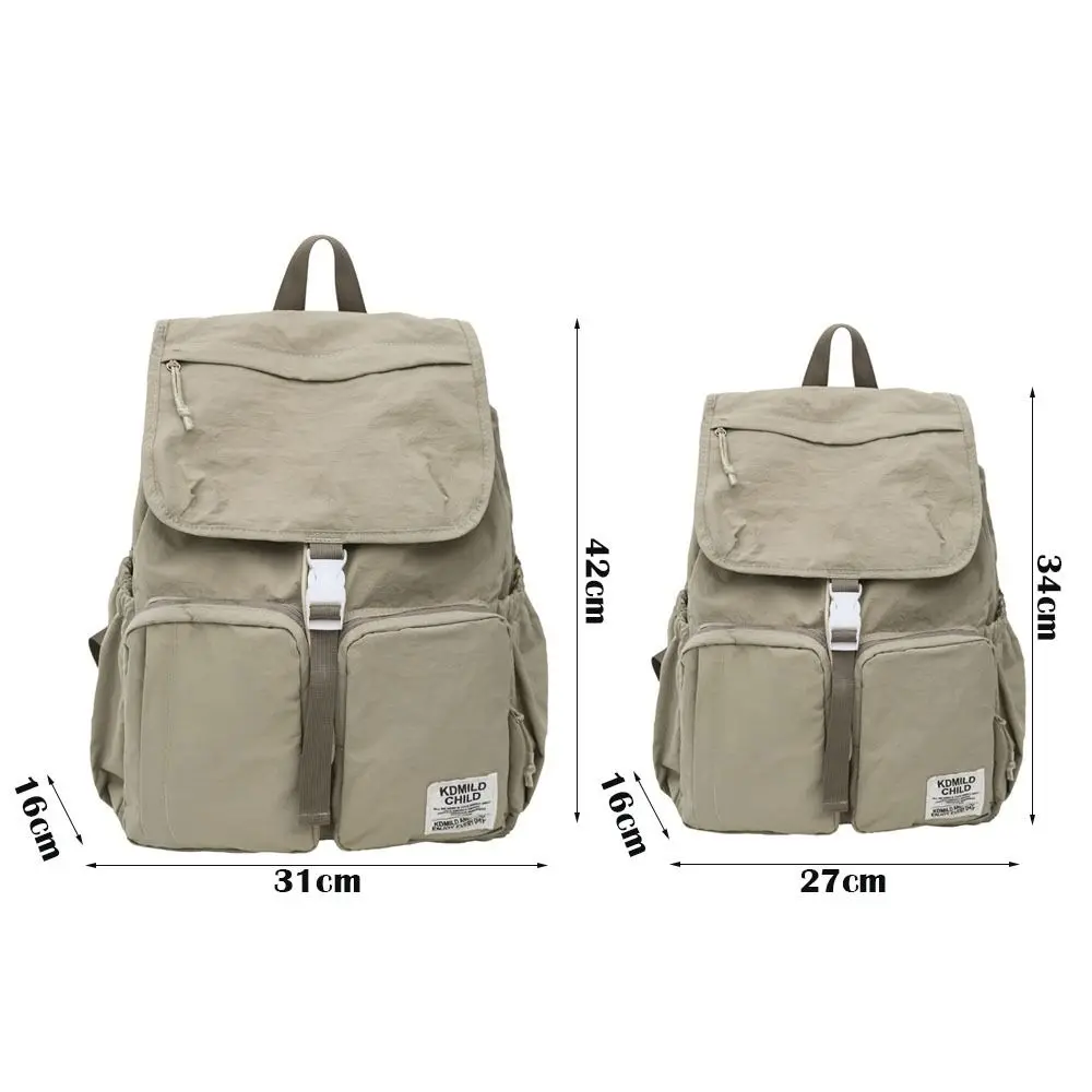 Moda estilo japonês mochila de viagem grande capacidade ultraleve saco escolar cor sólida saco acampamento ao ar livre unisex