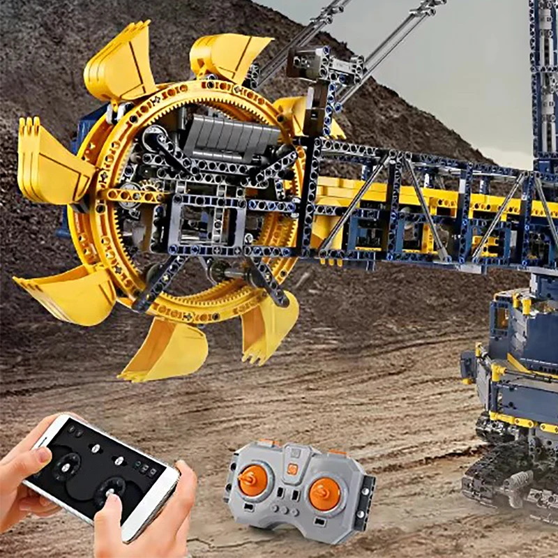 قالب الملك 17006 MOC فريد التقنية دلو عجلة حفارة نموذج كتلة شاحنة التحكم عن بعد ألعاب الطوب الاطفال هدايا عيد الميلاد #1