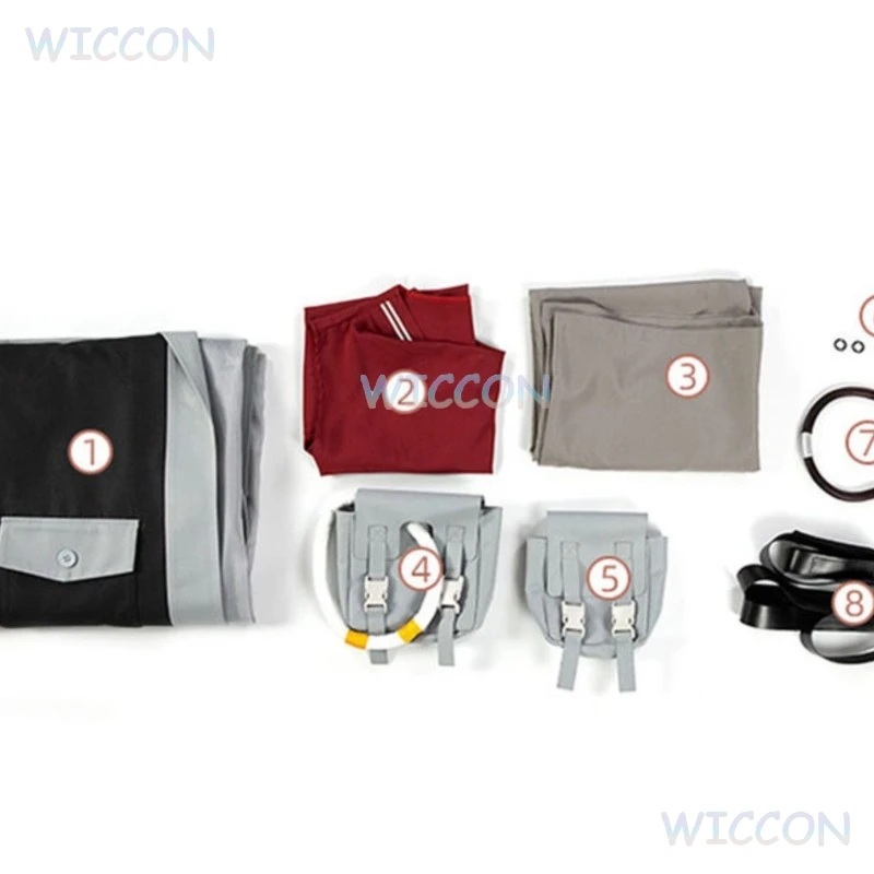 [SUGOICOS] أزياء أنيمي Gachiakuta Enjin التأثيرية أقراط موحدة المختنق أكوتا المنظفات حفلة الهالوين للنساء والرجال كرنفال P