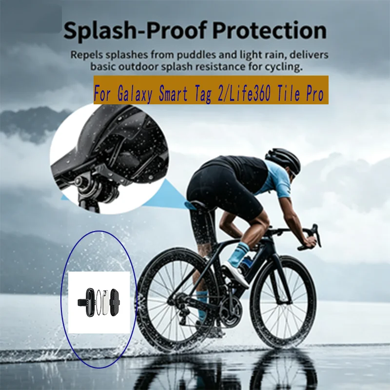 Mountain Bike Under‑Saddle Screw‑Type Tracker Mount Accessories Compatible With Samsung Smart Tag2/Life360 Tile Pro Positioner