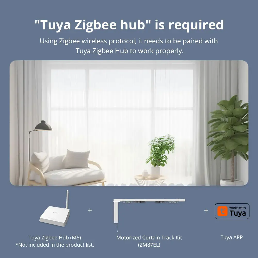 Zemismart Zigbee перезаряжаемый электрический мотор для штор с индивидуальной поддержкой скользящих штор Tuya Alexa Google Home Control