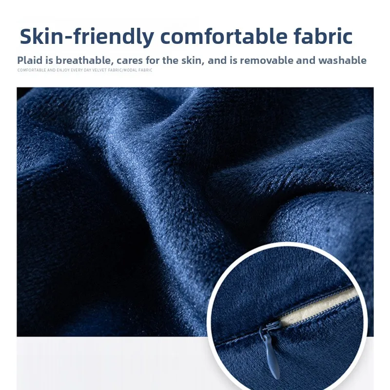 وسادة على شكل حرف U بلون سادة قابلة للإزالة والغسل للعمود الفقري العنقي رغوة الذاكرة على شكل حرف U وسادة للرقبة أثناء السفر #2