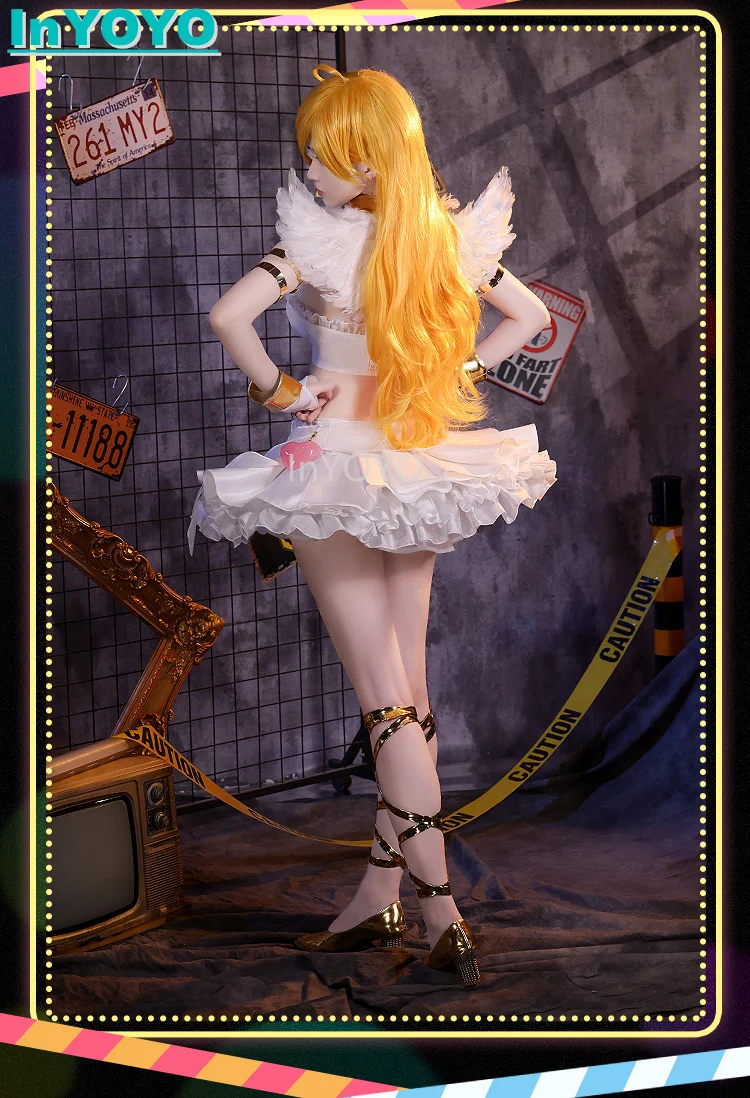 InYOYO Panty Anarchy/Stocking Anarchy Costume Cosplay Panty & Stocking con Garterbelt Lovley Angel Party Dress Halloween Women