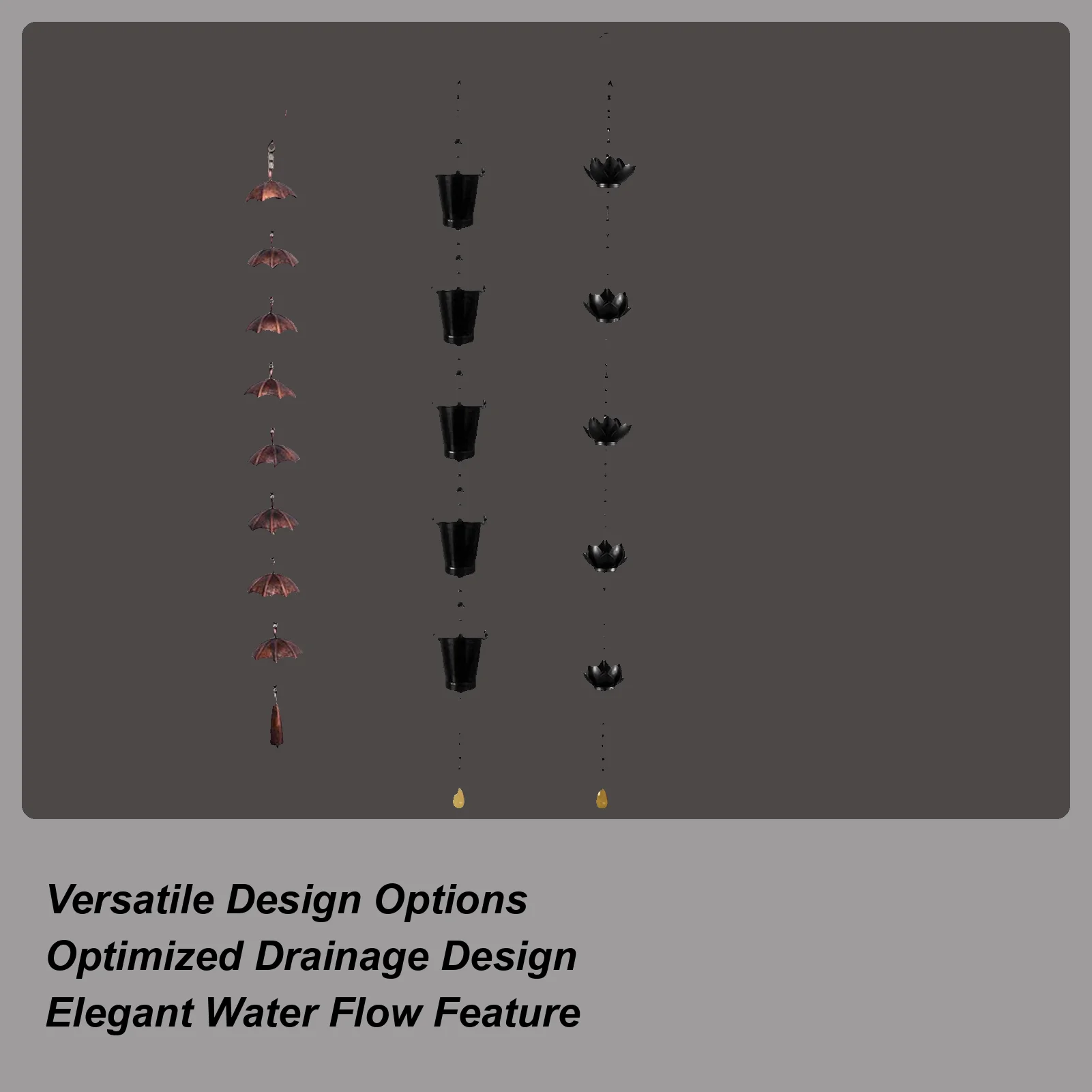 

Цепь для ловли дождя, декоративный двор, ловец дождя, нержавеющая водяная цепь, водосточная труба для дома, задний двор, пейзажные архитекторы