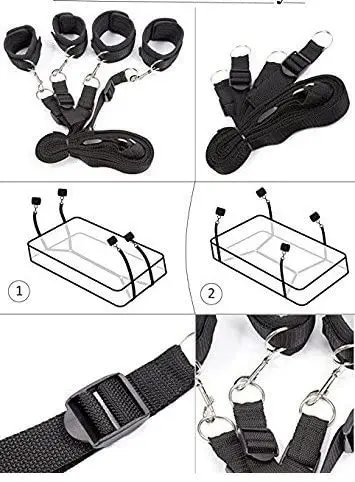 No Vibrator Erotic Slave Sex Toys For Woman Couples BDSM Bondage Set Leg Open Restraints Neck Handcuffs Ankle Cuff Straps Shop