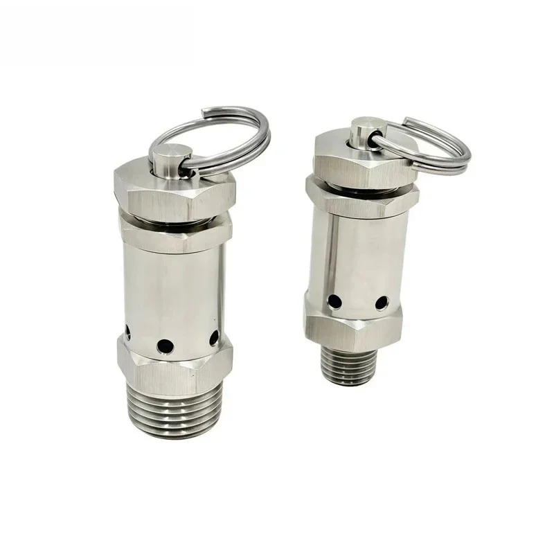 304 Stainless Steel Valve Pressure Relief Valve Spring-type Air Compressor Pressure Cooker Valve Quick Installation
