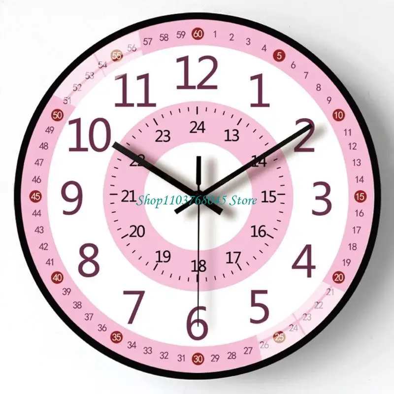 R53F 8 Zoll Kinder Cartoon Wanduhr Sagen Zeit Lehre Uhr Frühen Bildung Werkzeug Mit Ruhige Bewegung Für Den Heimgebrauch – Detail 5