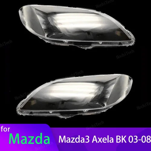 Carcasa transparente para faros delanteros, carcasa de lente, cubierta de luces de cabeza de cristal para Mazda 3 Mazda3 Axela BK 2003-2008