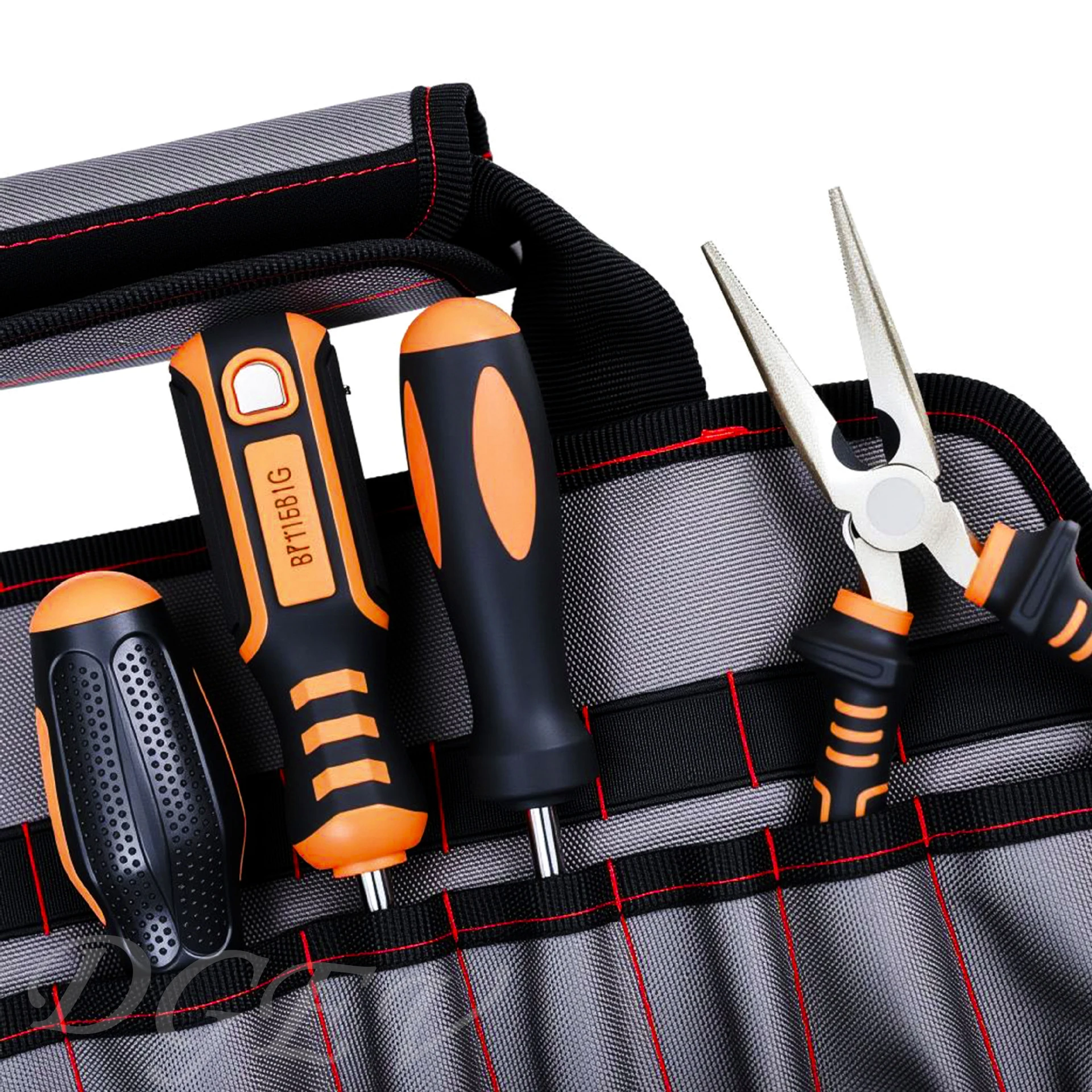 DGEV Multi-functional tool kit, high quality hardware tool kit, portable storage folding bag, suitable for electricians, mechani
