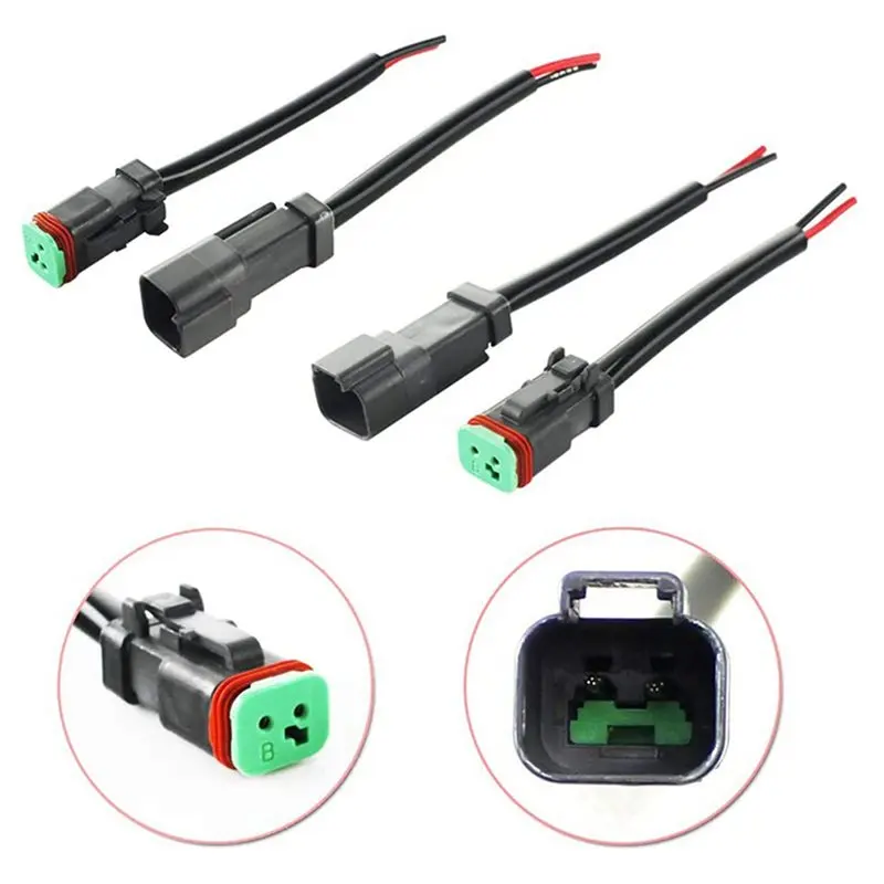 AB42-12X 2 Pin DT Connector Waterproof Automotive Electrical Connector 16 AWG Male And Female Wire Connectors