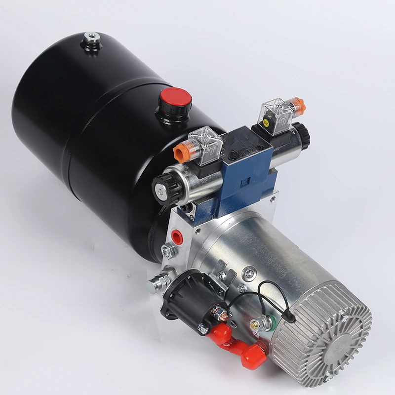 Automobile electric motor hydraulic power unit DC double-acting solenoid valve control lifting platform hydraulic parts