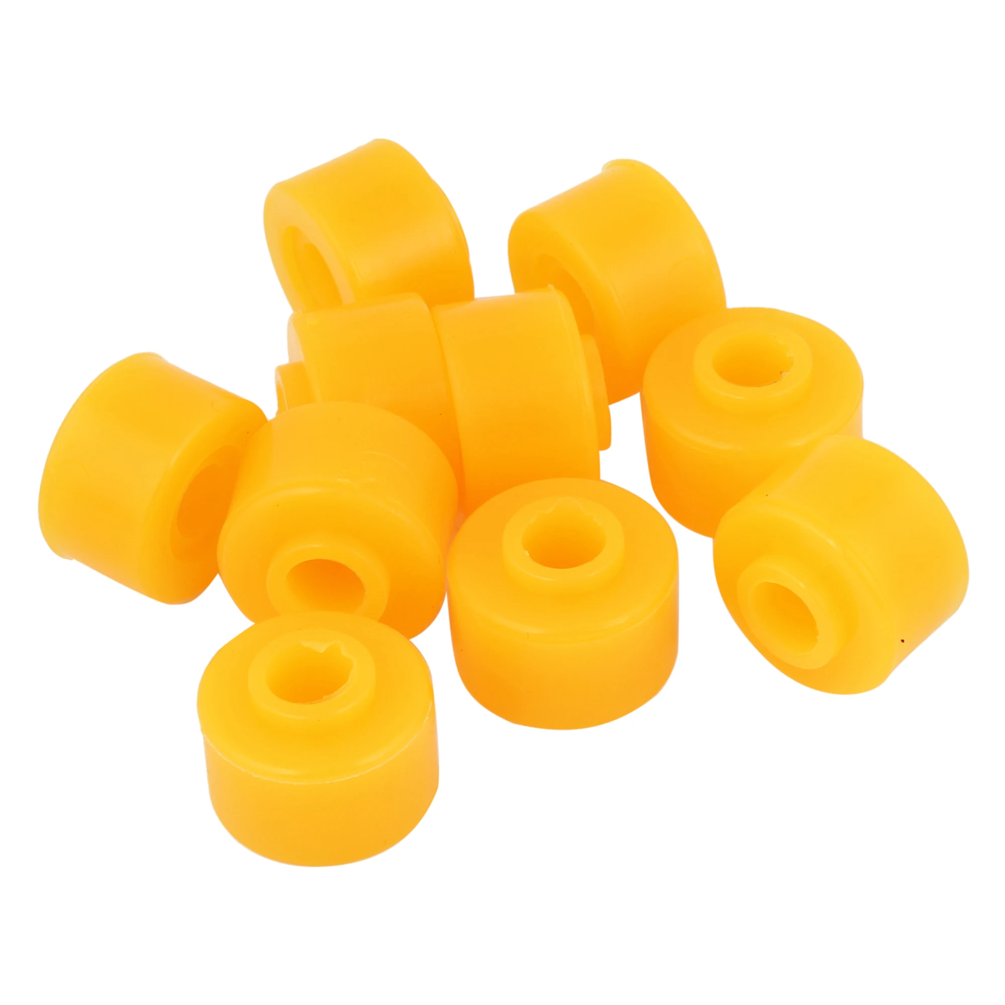 Uxcell Vehicle Car 10 Pcs Orange Rubber Shock Absorber Bushings 10mm x 28mm x 20mm