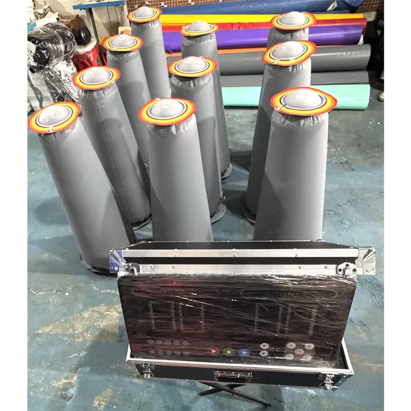 Interactive Electronic Scoring Cone Game System with Scoreboard for Response Training Suitable for Events and Inflatable