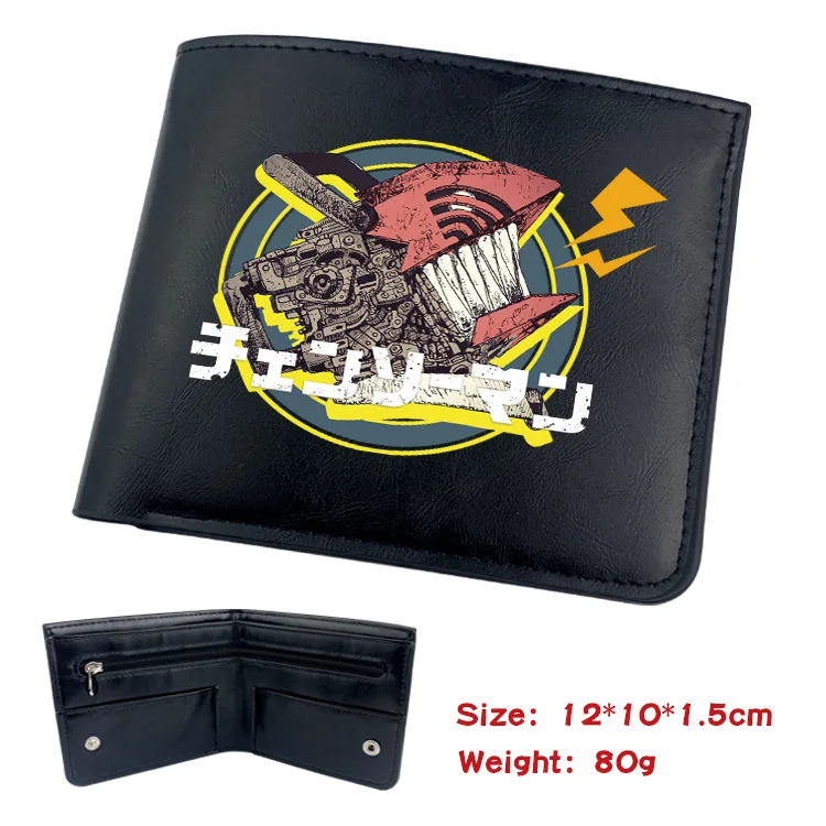 Chainsaw Man Animation Derivative Portable Folding Wallet Short Coin Purse with Card Holder